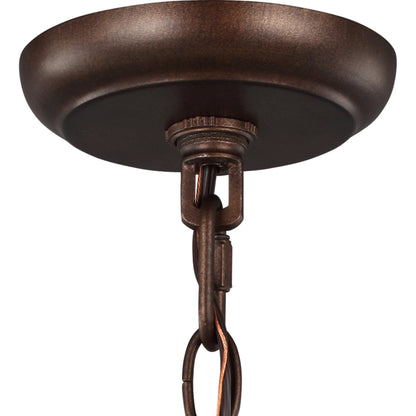 Oakmont Outdoor Pendant Lantern by Generation Lighting in patina bronze. Made from cast aluminum in a traditional style.
