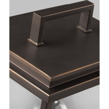 Glenview 1-LIGHT Outdoor Post Lantern by Generation Lighting in antique bronze. Made from cast aluminum in a transitional style.