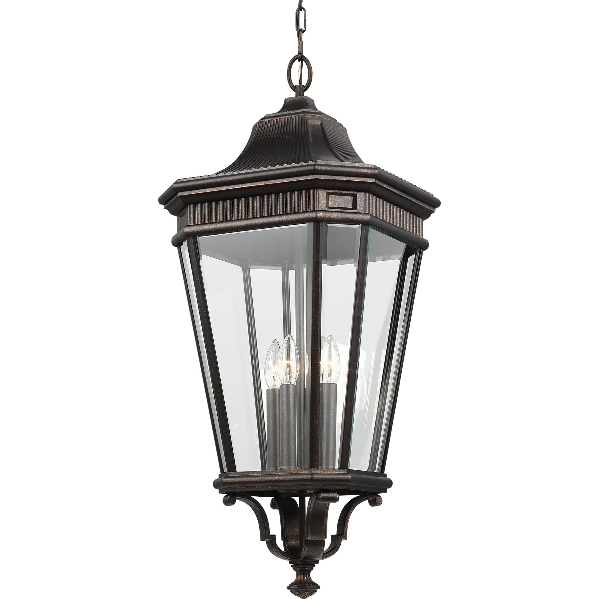 Cotswold Lane Hanging Lantern by Generation Lighting. Made from aluminum in a traditional style.