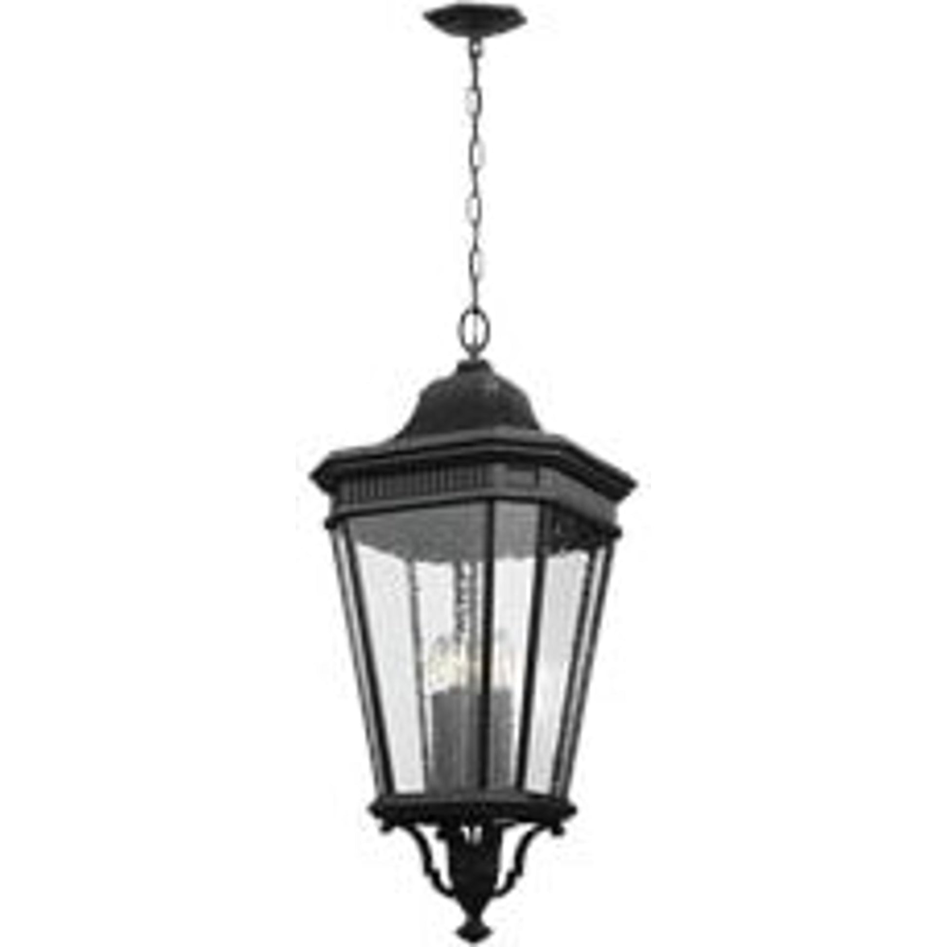 Cotswold Lane Hanging Lantern by Generation Lighting. Made from aluminum in a traditional style.