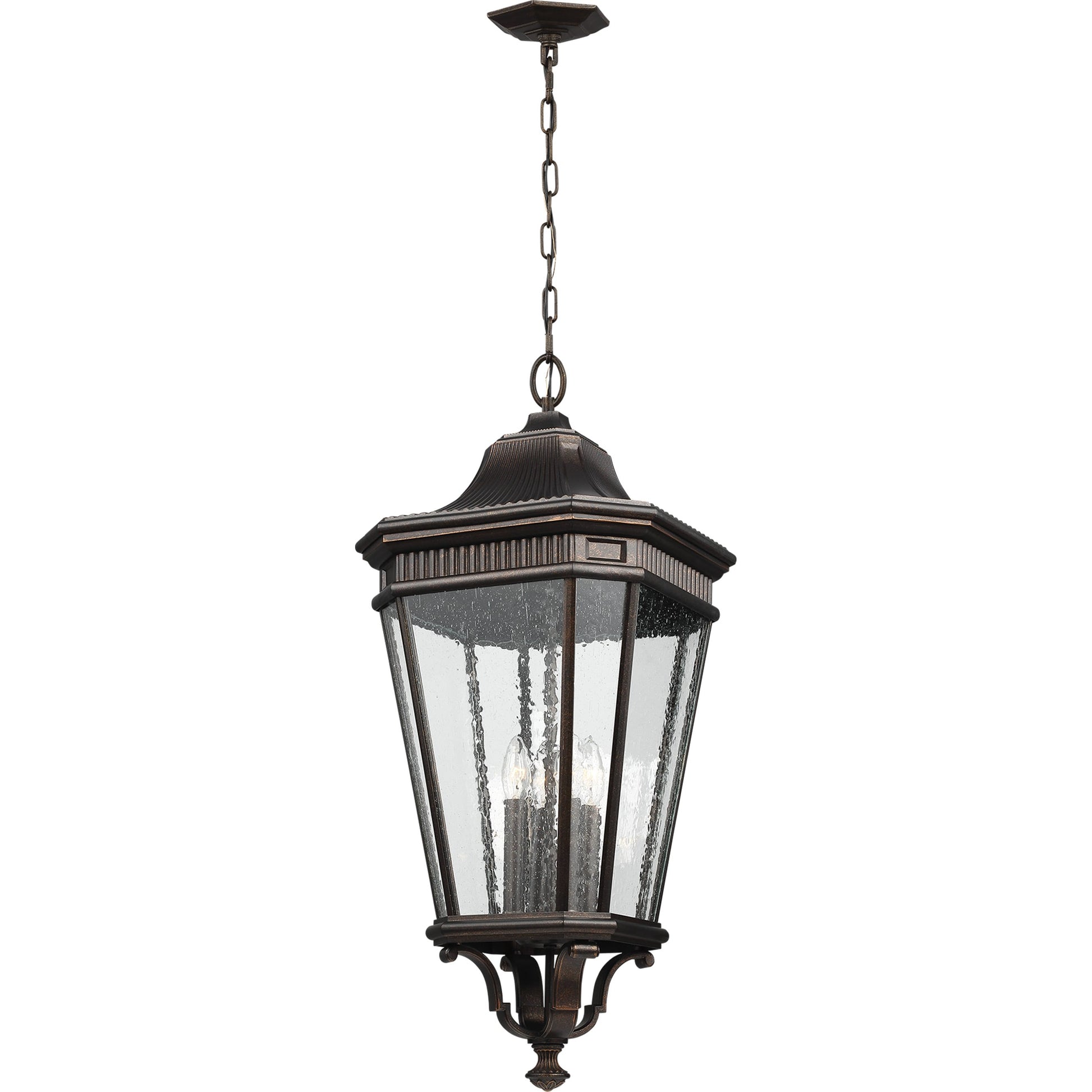 Cotswold Lane Hanging Lantern by Generation Lighting. Made from aluminum in a traditional style.
