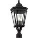 Cotswold Lane Wall Post Lantern by Generation Lighting. Made from aluminum in a traditional style.