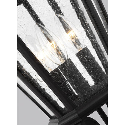 Cotswold Lane Wall Post Lantern by Generation Lighting. Made from aluminum in a traditional style.