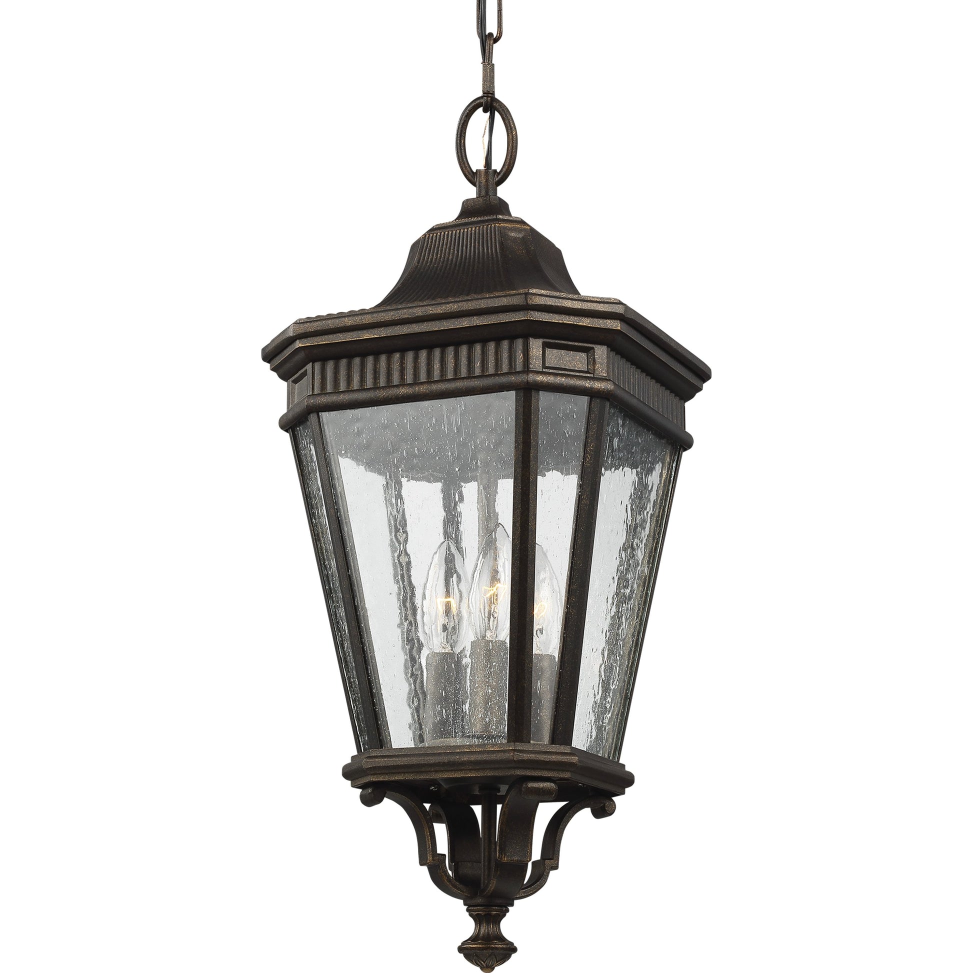 Cotswold Lane Hanging Lantern by Generation Lighting. Made from aluminum in a traditional style.