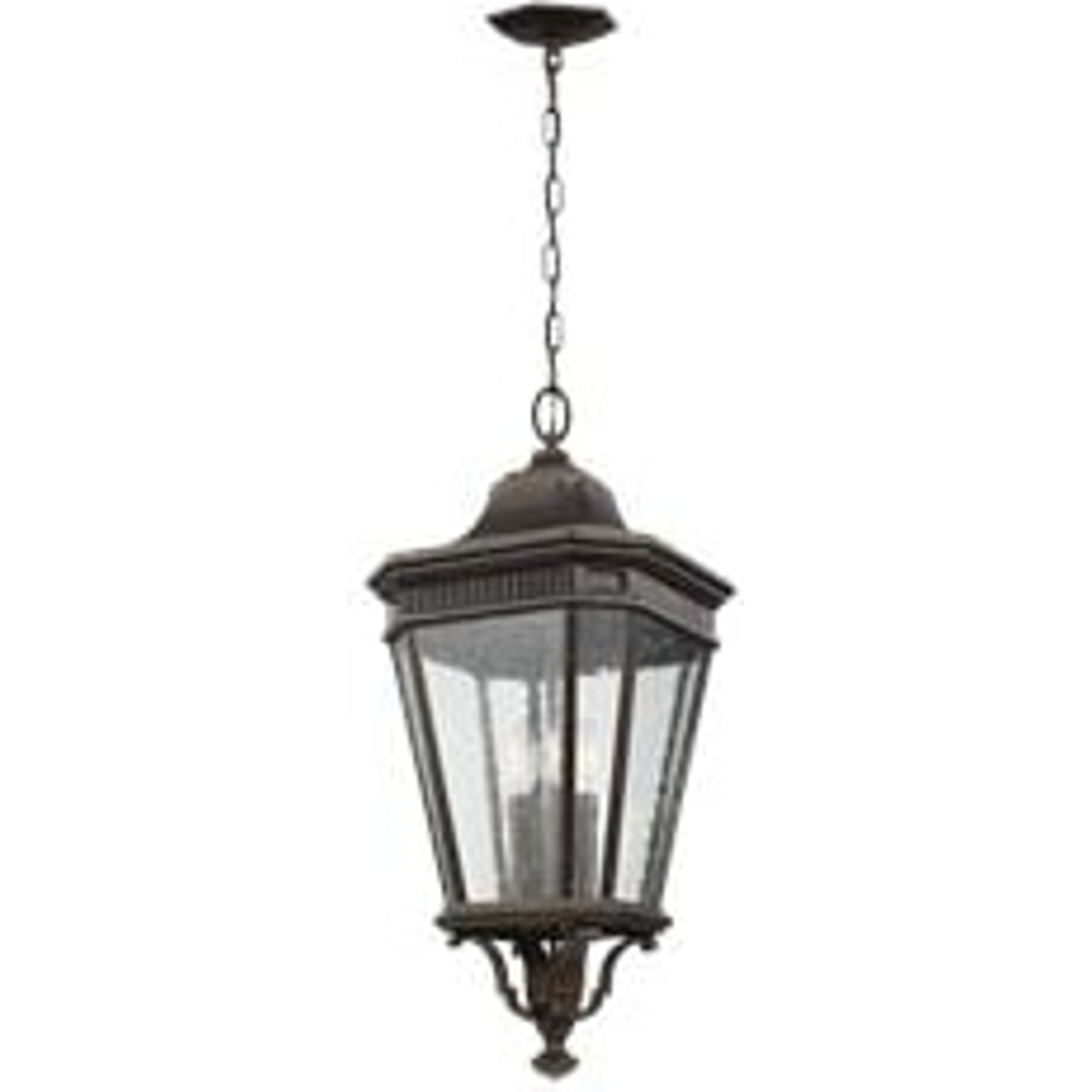 Cotswold Lane Hanging Lantern by Generation Lighting. Made from aluminum in a traditional style.