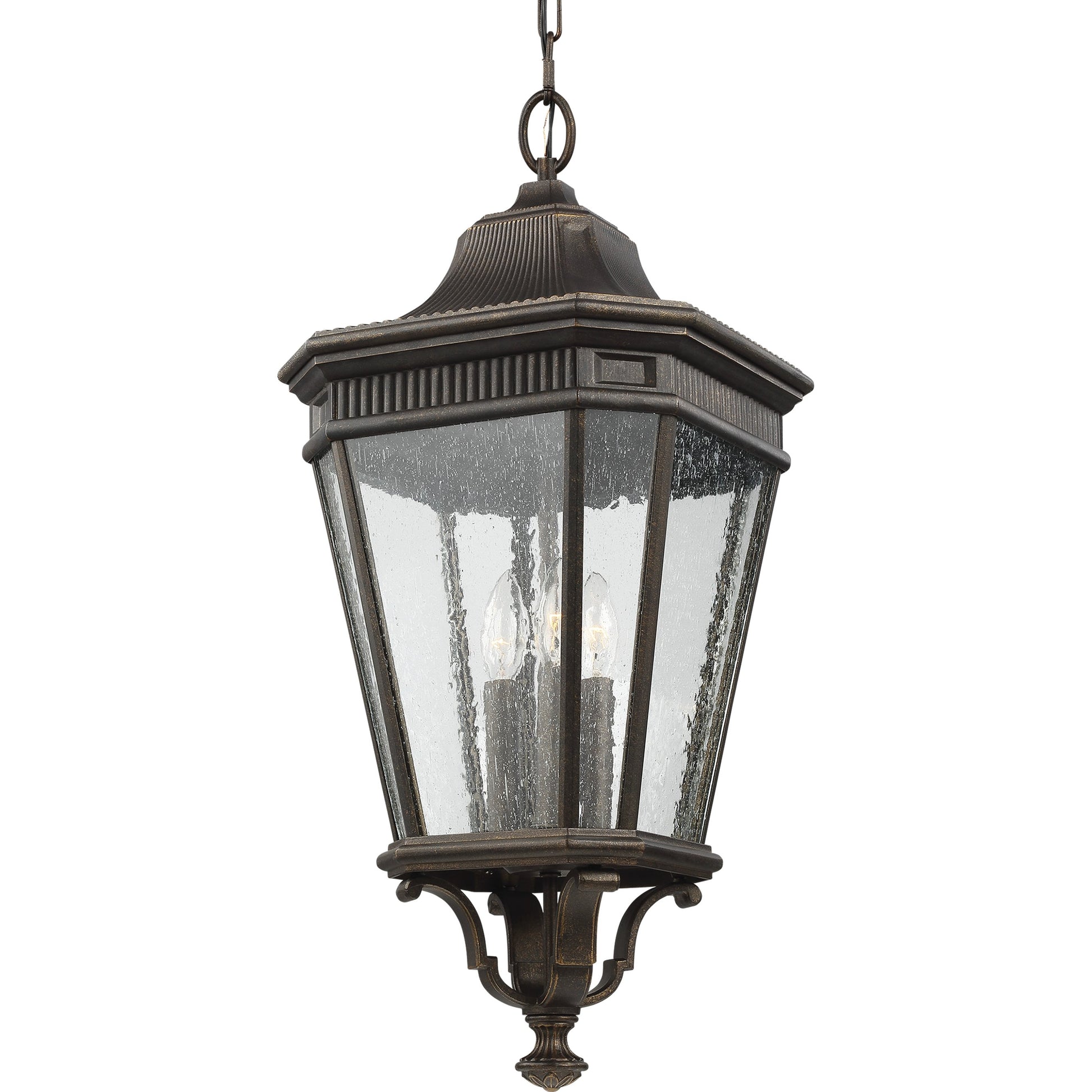 Cotswold Lane Hanging Lantern by Generation Lighting. Made from aluminum in a traditional style.