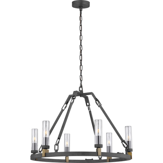 Landen Chandelier by Generation Lighting. Made from steel in a modern style.
