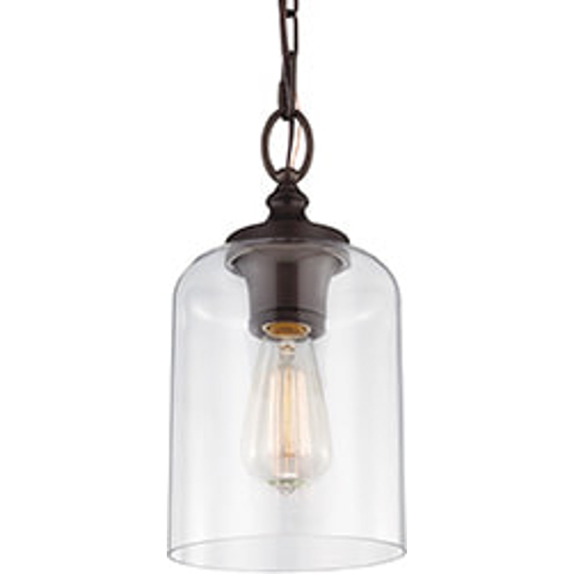 Hounslow Mini Pendant by Generation Lighting in brushed steel. Made from steel in a transitional style.