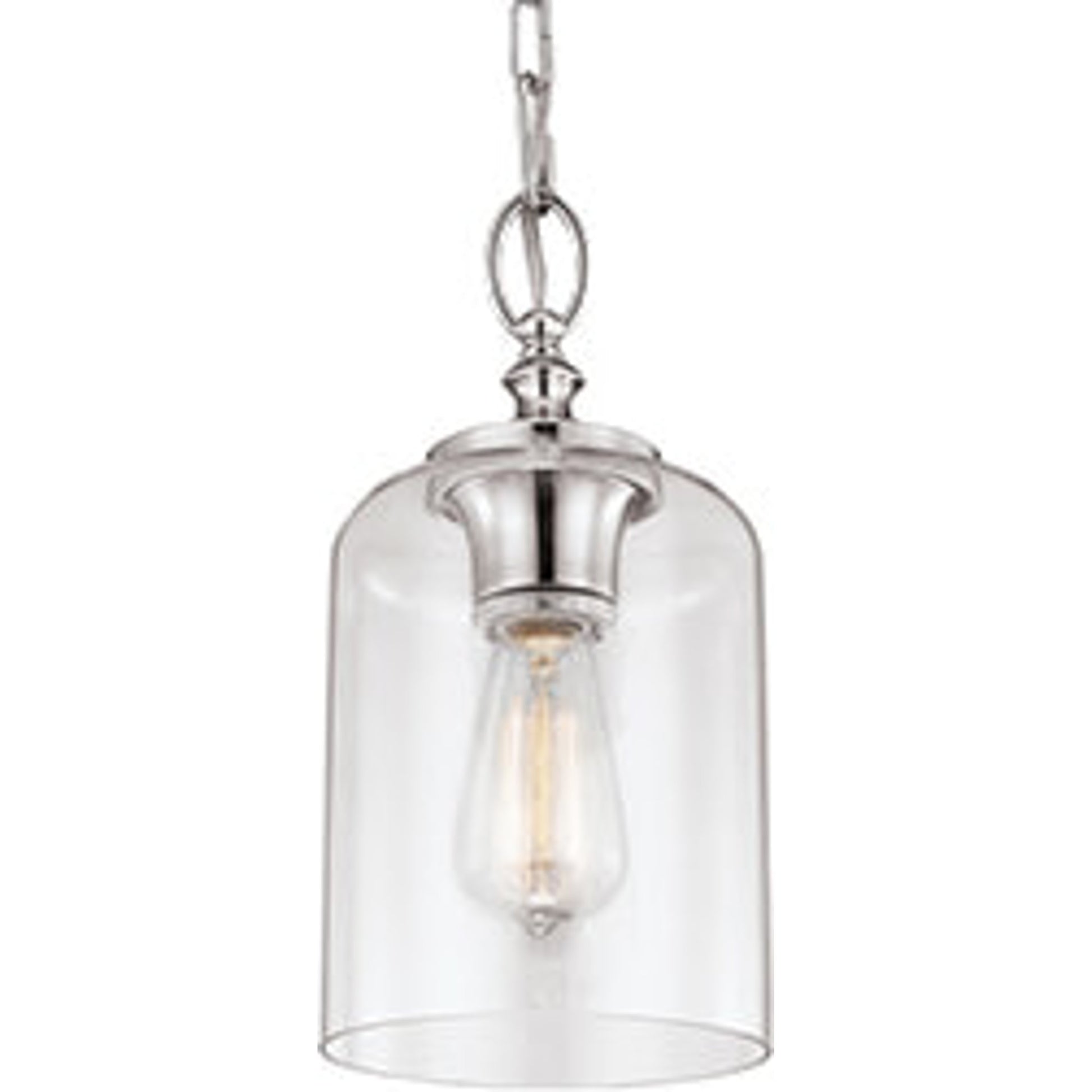 Hounslow Mini Pendant by Generation Lighting in brushed steel. Made from steel in a transitional style.