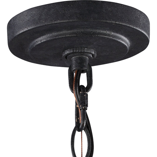 Hartsville Mini-Pendant by Generation Lighting in dark weathered zinc, weathered oak. Made from resin, steel in a cottage & farmhouse style.