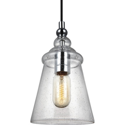 Loras Mini-Pendant by Generation Lighting. Made from steel in a modern style.