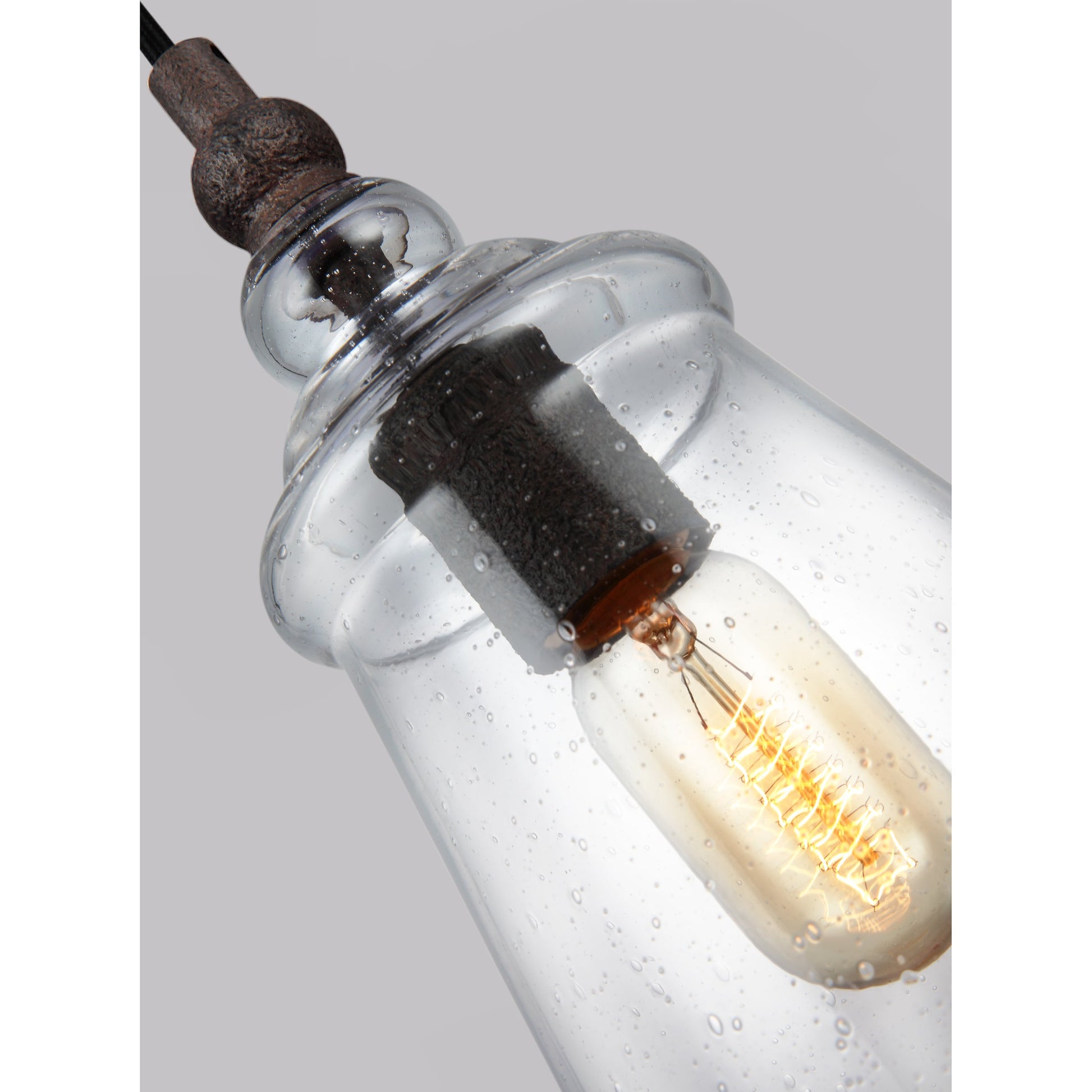 Loras Mini-Pendant by Generation Lighting. Made from steel in a modern style.