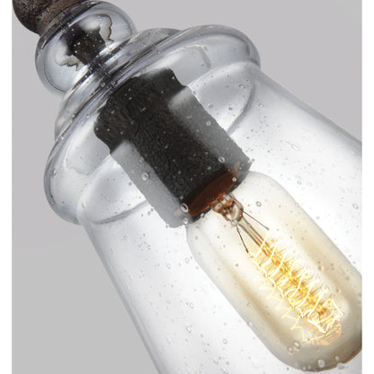 Loras Mini-Pendant by Generation Lighting. Made from steel in a modern style.