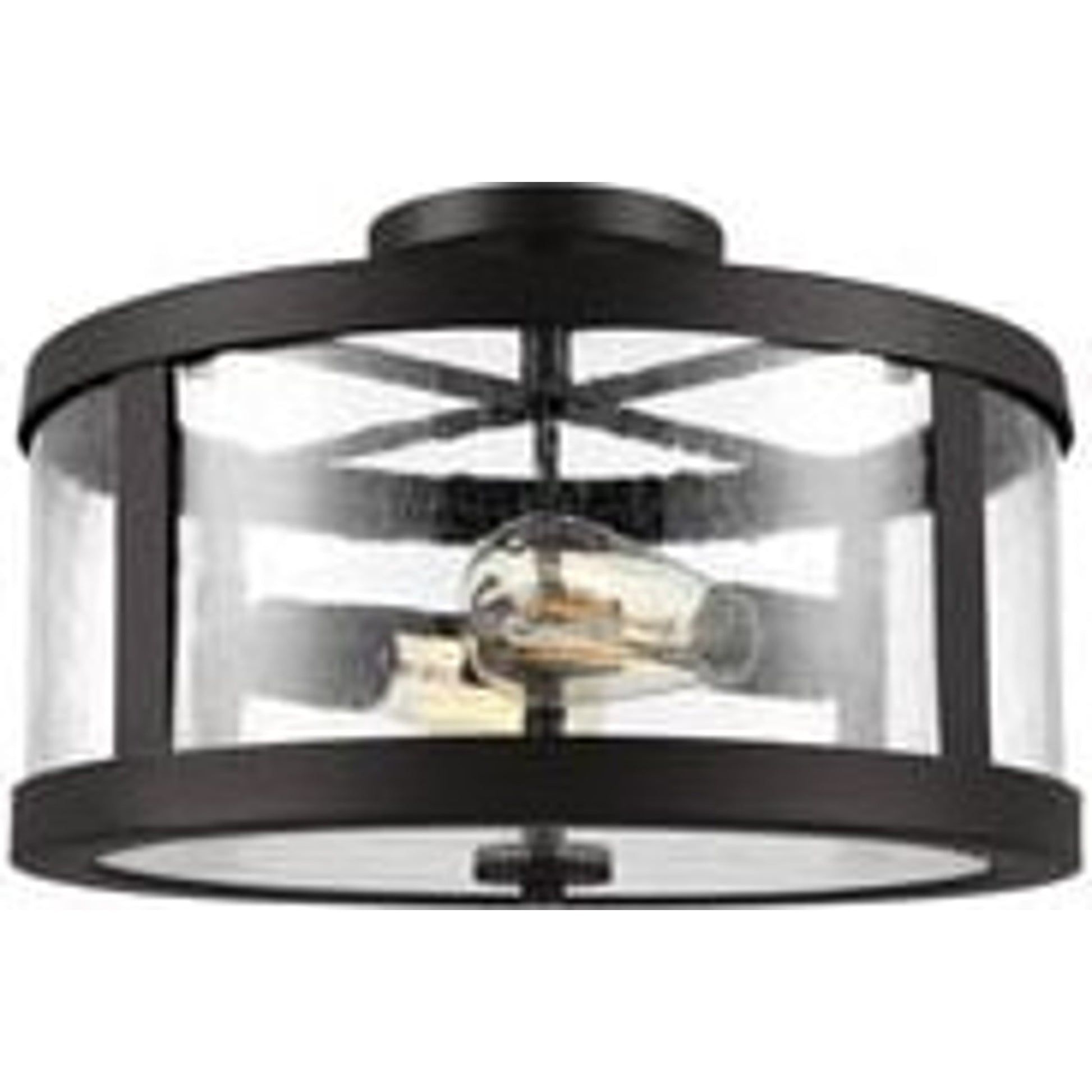 Harrow Semi Flush Mount by Generation Lighting. Made from steel in a transitional style.