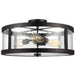 Harrow Semi Flush Mount by Generation Lighting. Made from steel in a transitional style.