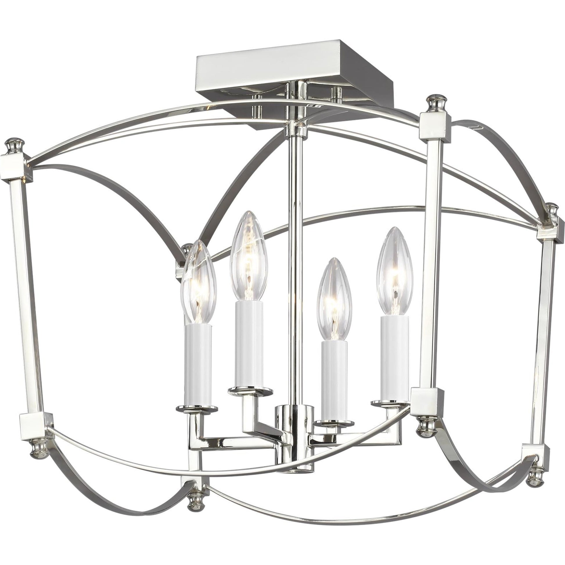 Thayer Semi-Flush Mount by Generation Lighting. Made from steel in a transitional style.