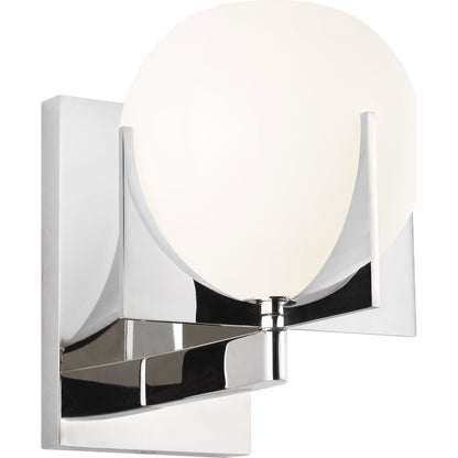 Abbott Wall Sconce by Generation Lighting in burnished brass. Made from steel in a modern style.