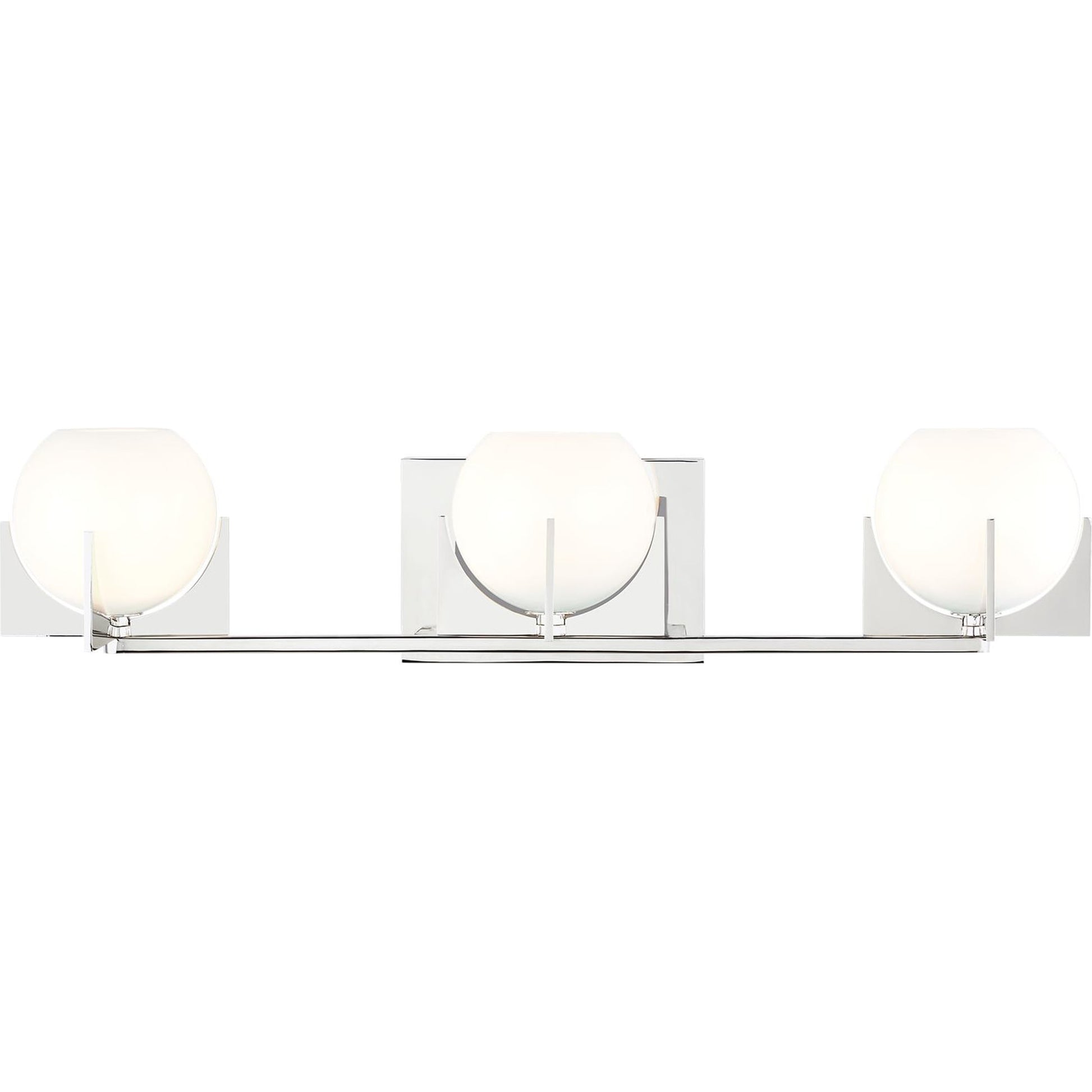 Abbott Vanity by Generation Lighting in burnished brass. Made from steel in a modern style.