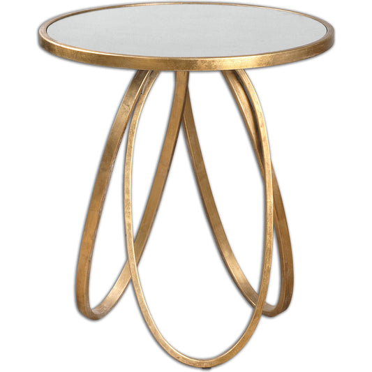 Montrez Accent Table by Uttermost in gold. Made from mdf, metal in a modern style.