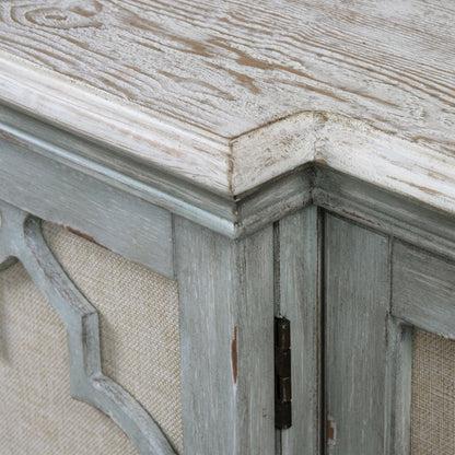Sophie Cabinet by Uttermost. Made from alm veneer, mdf, linen in a cottage & farmhouse style.