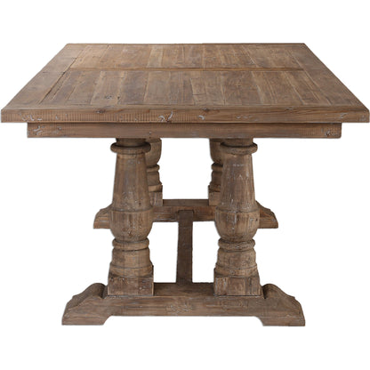 Stratford Dining Table by Uttermost. Made from solid wood in a cottage & farmhouse style.
