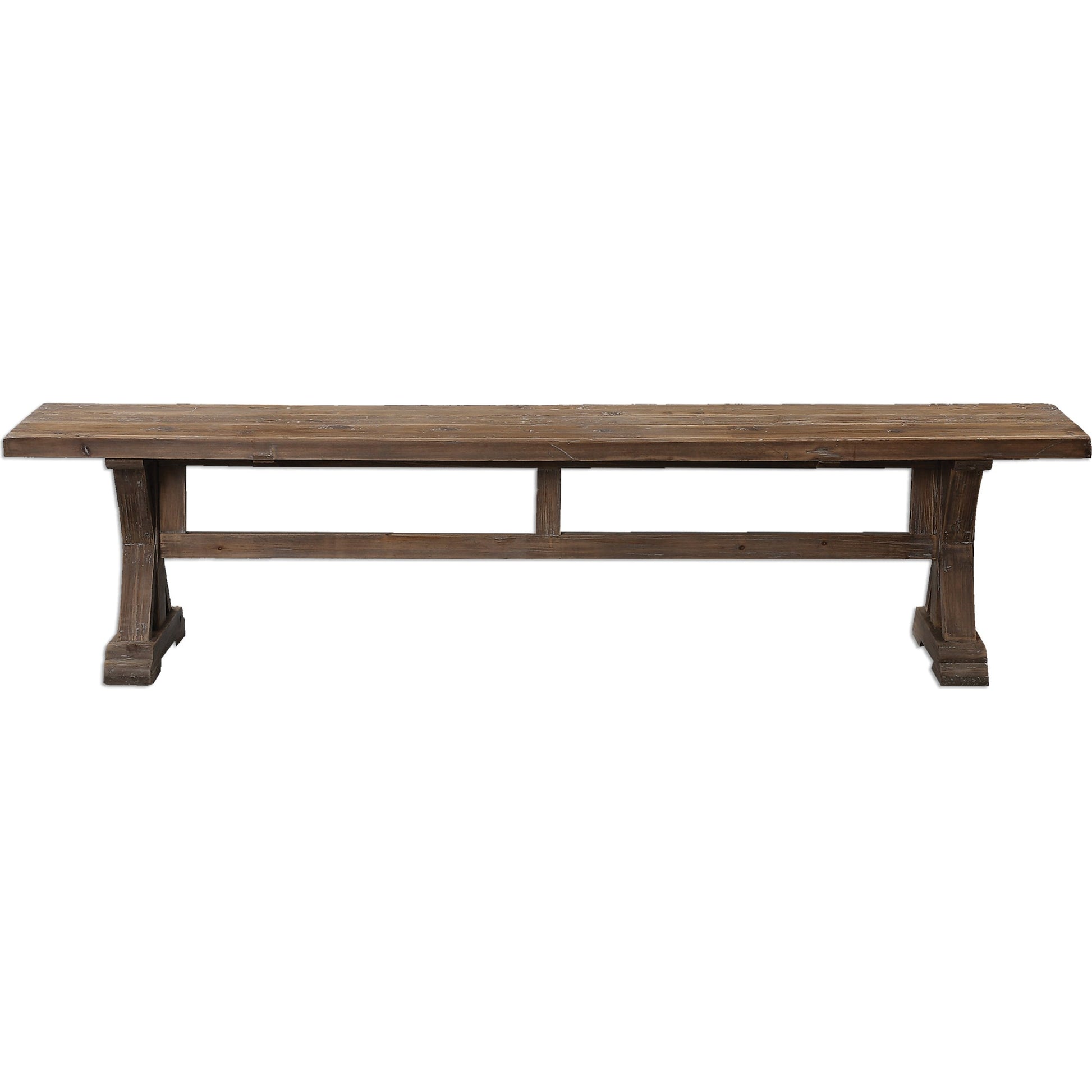 Stratford Salvaged Wood Bench by Uttermost. Made from solid wood in a cottage & farmhouse style.