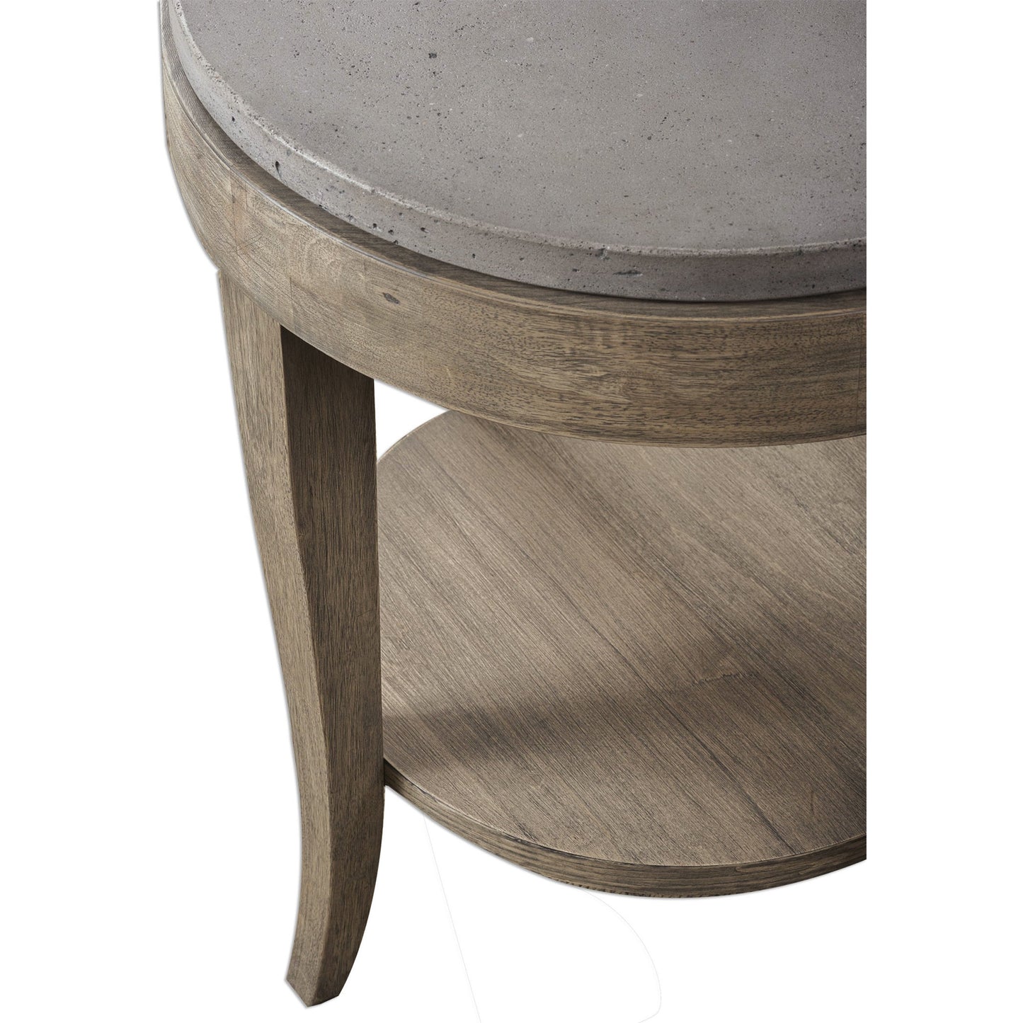 005 S-253257 | Additional Silo | Deka Round Accent Table by Uttermost. Made from wood, concrete in a cottage & farmhouse style.