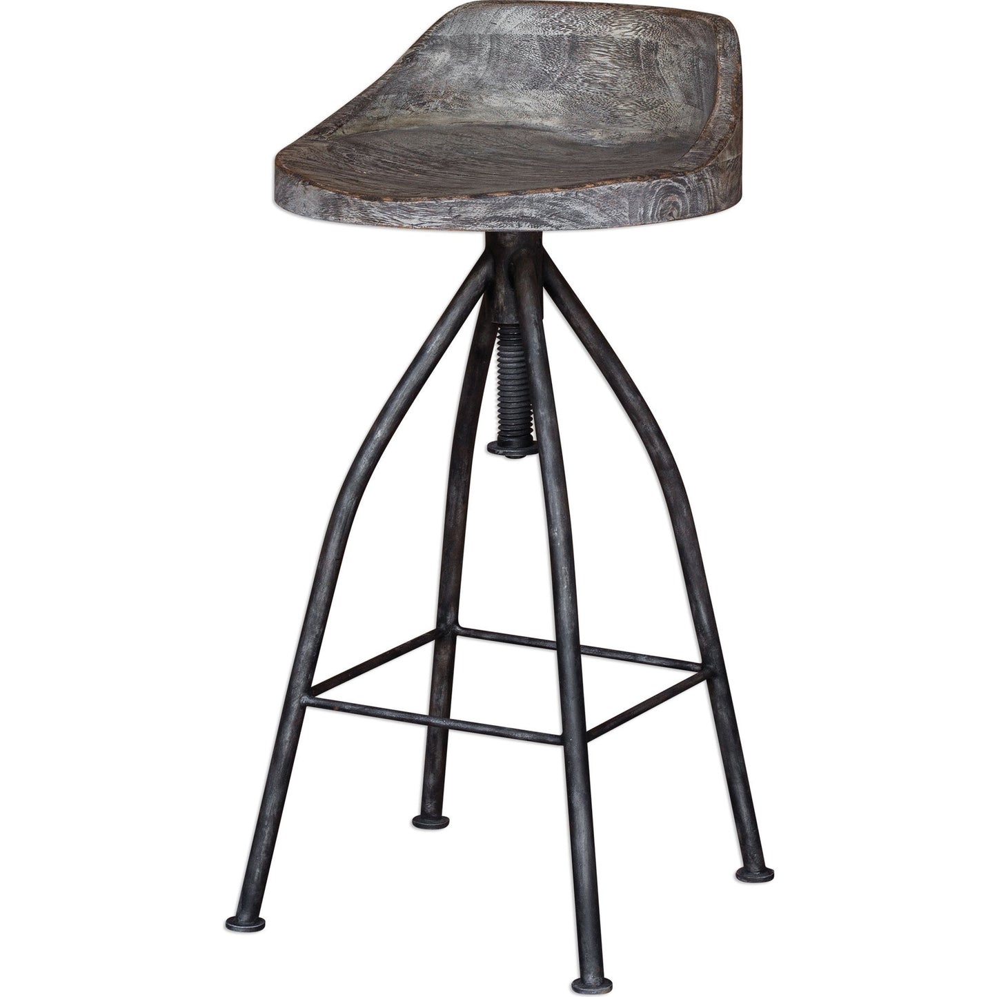 001 S-253194 | Primary Silo | Kairu Wooden Bar Stool by Uttermost. Made from mixwood with iron in a modern style.