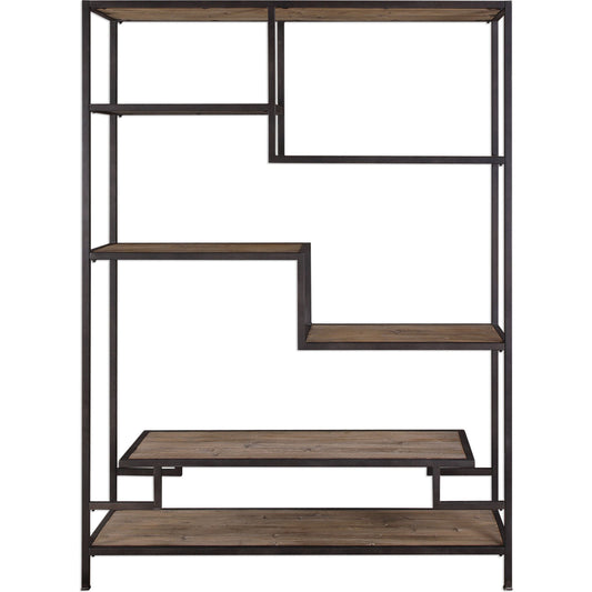 Sherwin Industrial Etagere by Uttermost. Made from recycled pine, iron in a modern style.