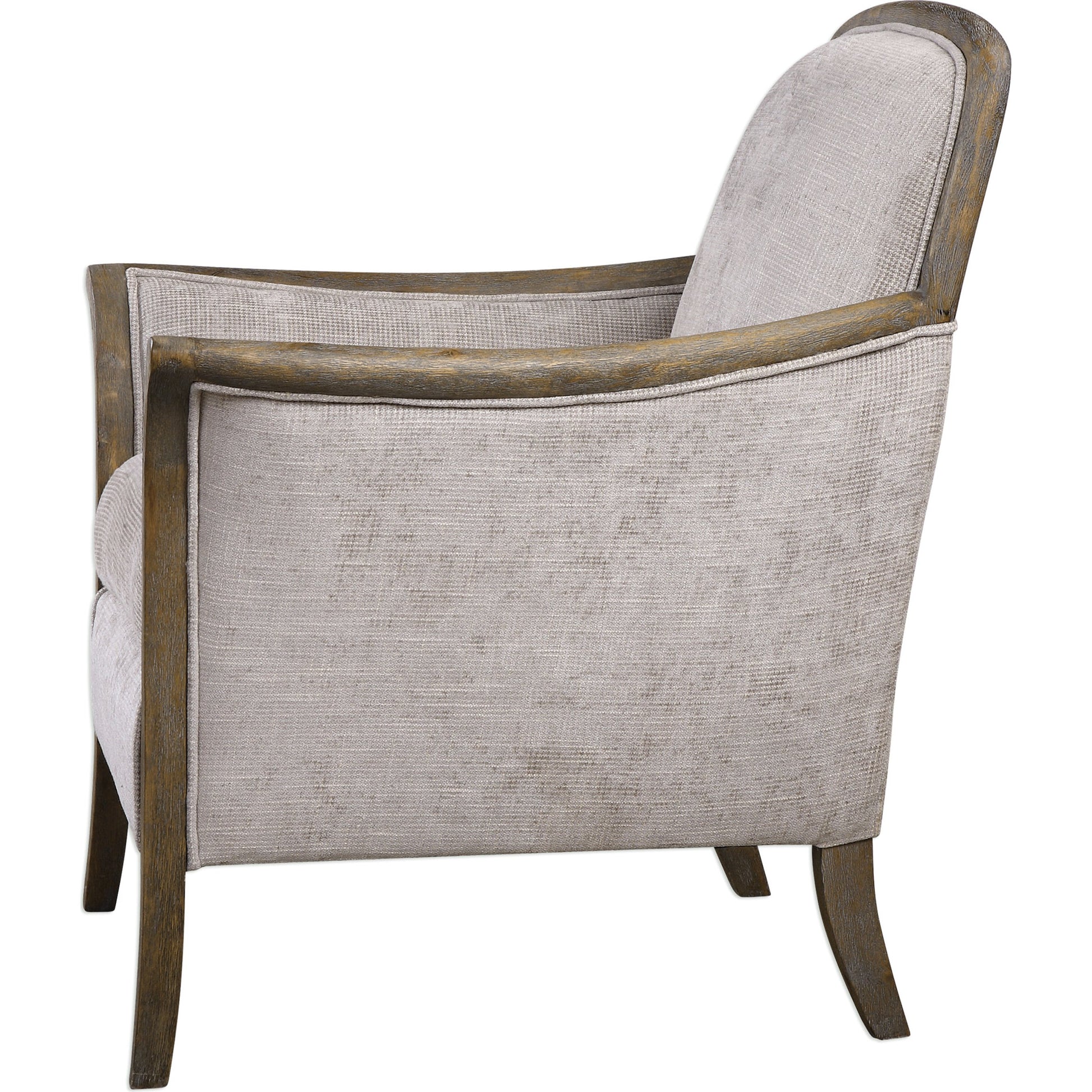 Brittoney Armchair by Uttermost. Made from solid wood, plywood, fabric, foam in a cottage & farmhouse style.
