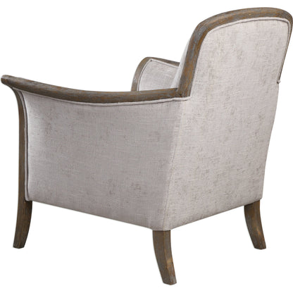Brittoney Armchair by Uttermost. Made from solid wood, plywood, fabric, foam in a cottage & farmhouse style.