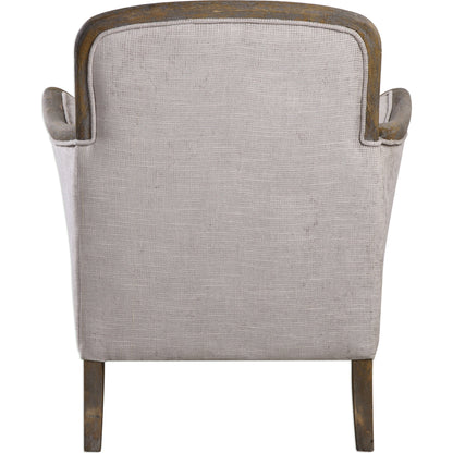 Brittoney Armchair by Uttermost. Made from solid wood, plywood, fabric, foam in a cottage & farmhouse style.