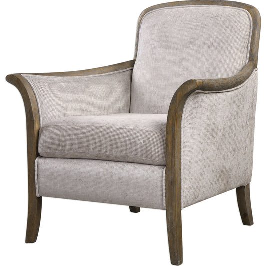 Brittoney Armchair by Uttermost. Made from solid wood, plywood, fabric, foam in a cottage & farmhouse style.