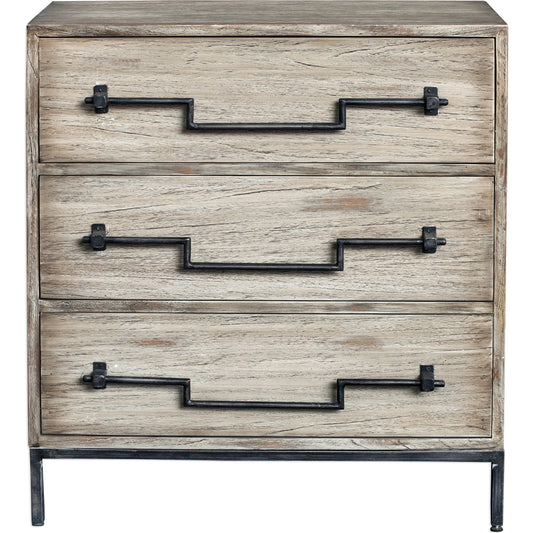 Jory Accent Chest by Uttermost. Made from mango wood with mdf carb phase, metal iron 2 in a cottage & farmhouse style.