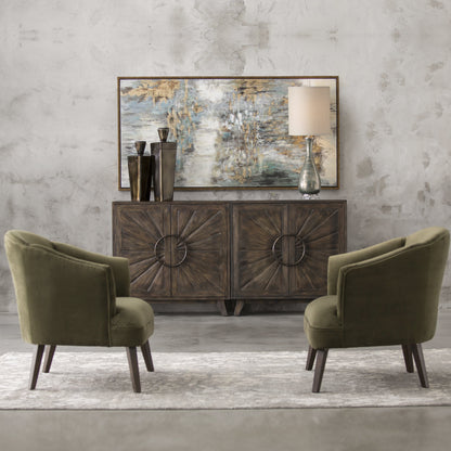 Conroy Chair by Uttermost. Made from birch wood, fabric, foam, plywood in a transitional style.