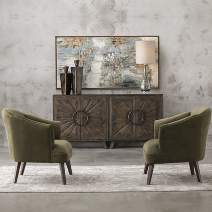 Conroy Chair by Uttermost. Made from birch wood, fabric, foam, plywood in a transitional style.