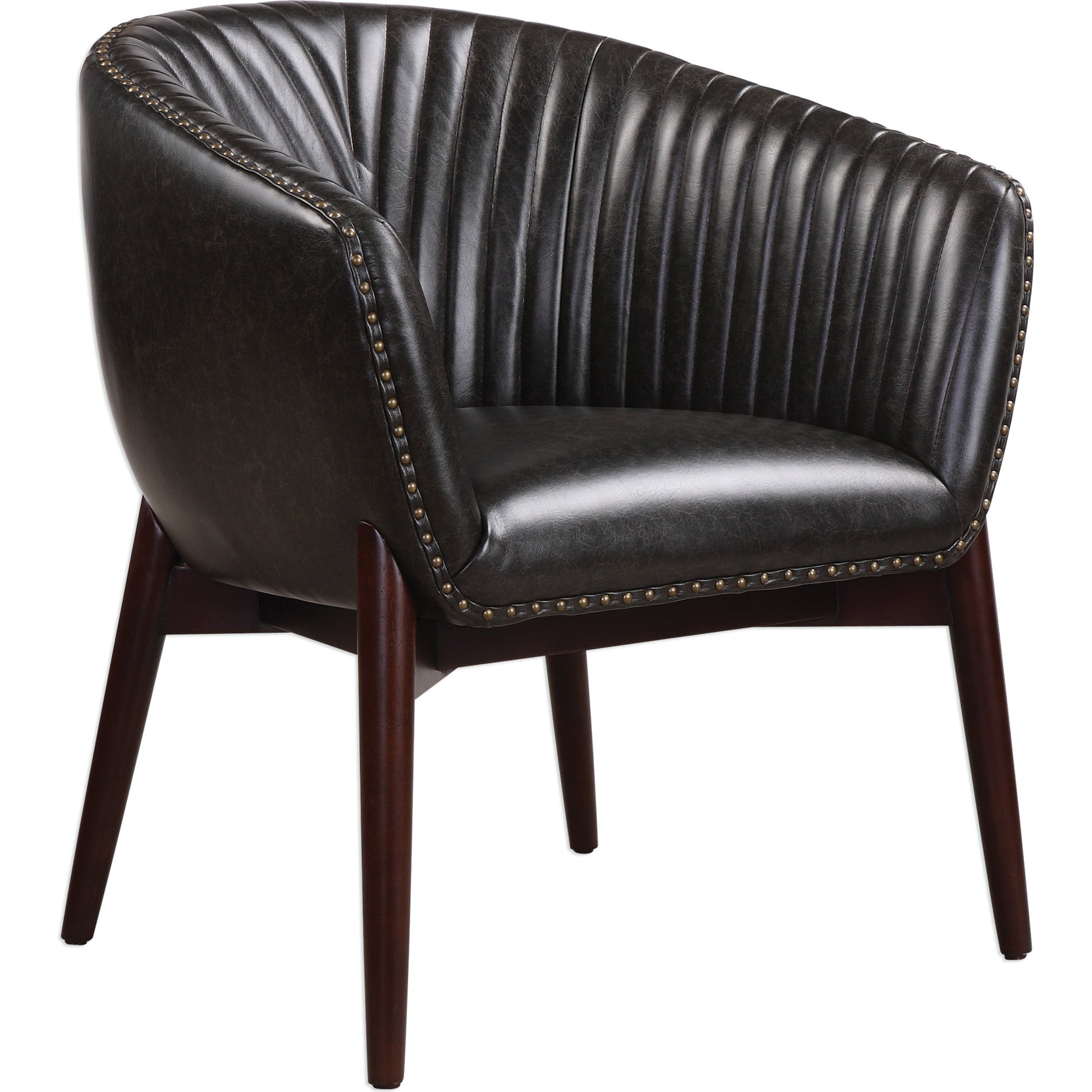 Anders Chenille Accent Chair by Uttermost. Made from fabric, oak wood, foam in a modern style.