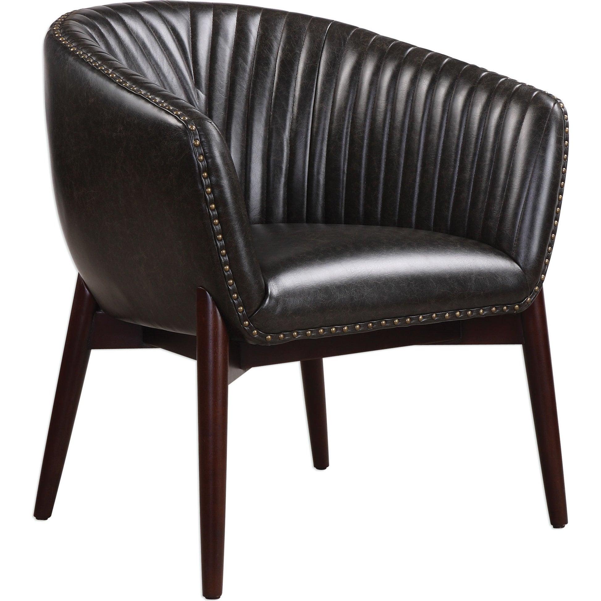 Anders Chenille Accent Chair by Uttermost. Made from fabric, oak wood, foam in a modern style.