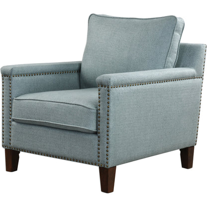 Charlotta Accent Chair by Uttermost. Made from fabric, plywood, oak, foam in a cottage & farmhouse style.