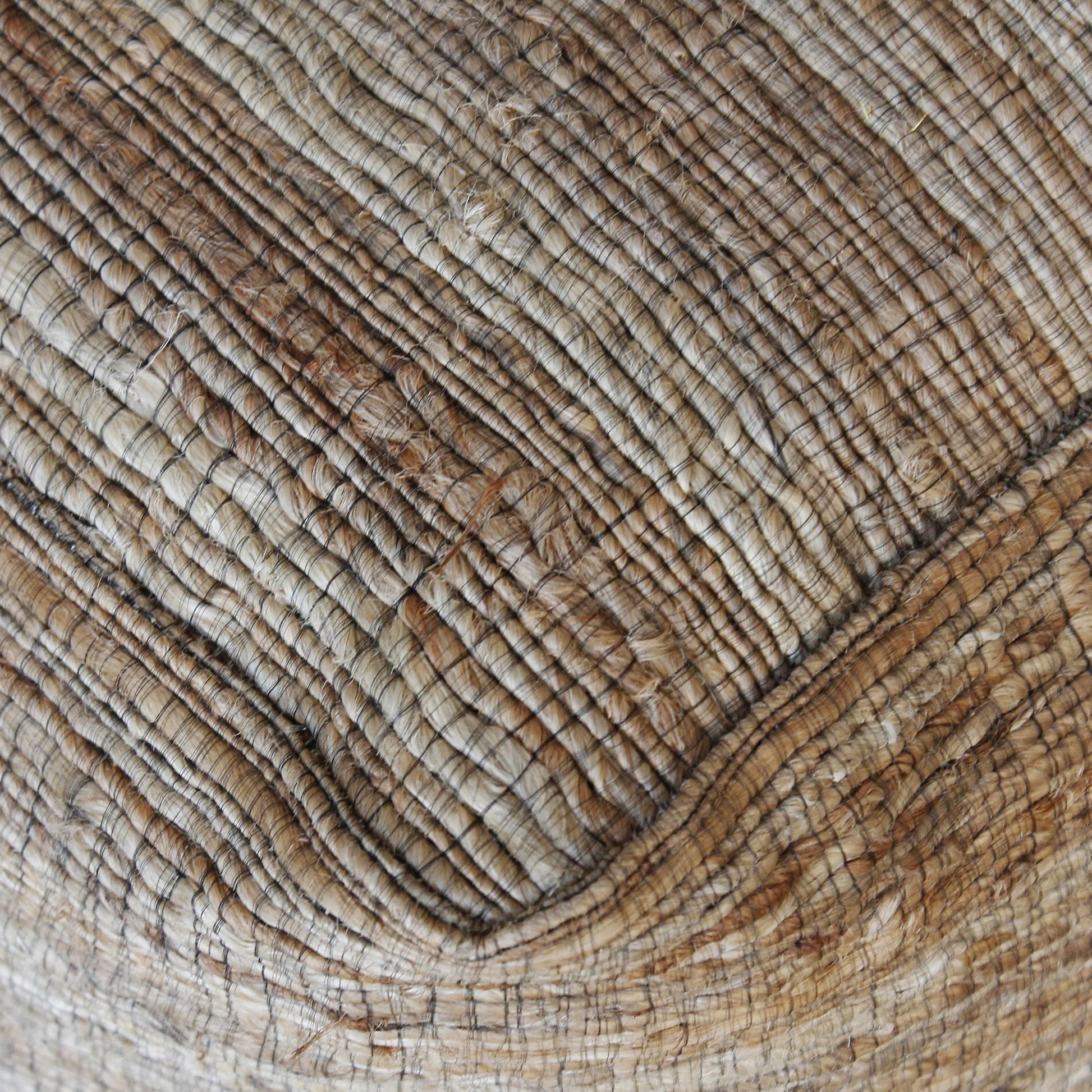 Shiro Pouf by Uttermost. Made from hemp in a modern style.