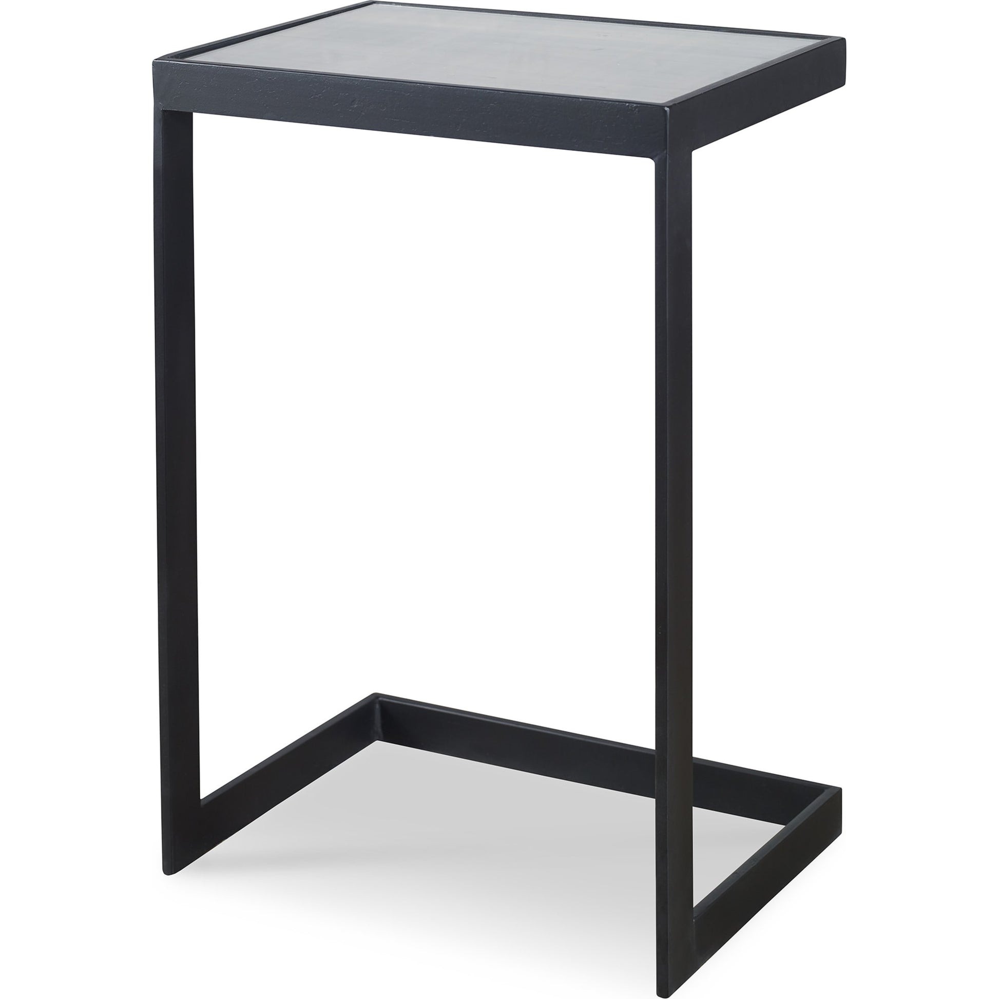 Windell Cantilever Side Table by Uttermost. Made from iron, mirror in a modern style.