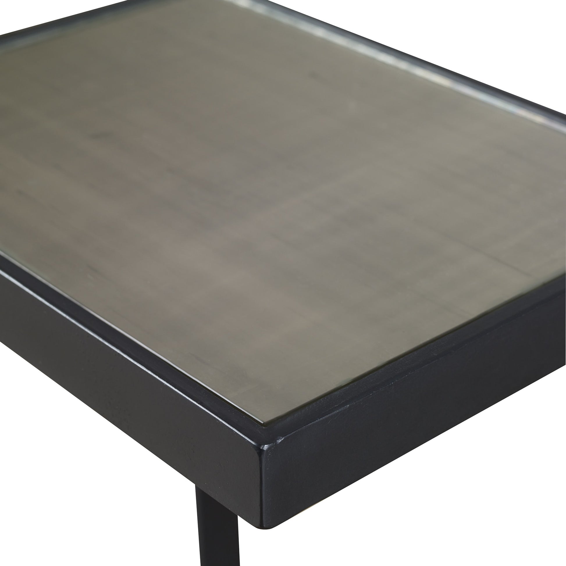 Windell Cantilever Side Table by Uttermost. Made from iron, mirror in a modern style.