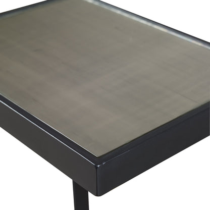 Windell Cantilever Side Table by Uttermost. Made from iron, mirror in a modern style.