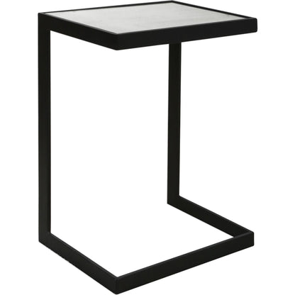 Windell Cantilever Side Table by Uttermost. Made from iron, mirror in a modern style.