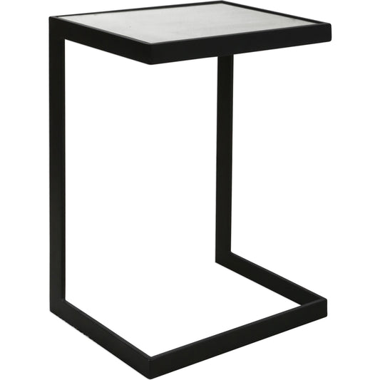 Windell Cantilever Side Table by Uttermost. Made from iron, mirror in a modern style.