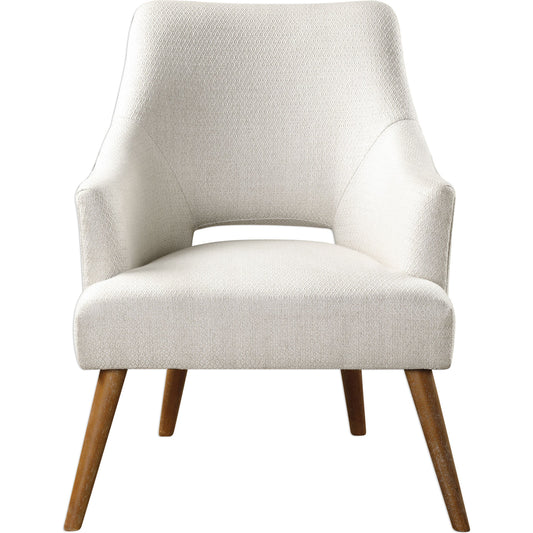 Dree Retro Accent Chair by Uttermost. Made from plywood, rubber wood, foam, fabric in a modern style.
