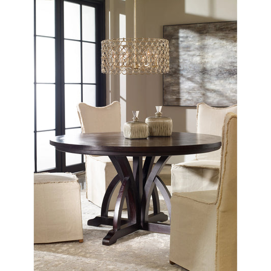 Maiva Dining Table by Uttermost in black. Made from mango wood with mdf carb phase 2 in a transitional style.