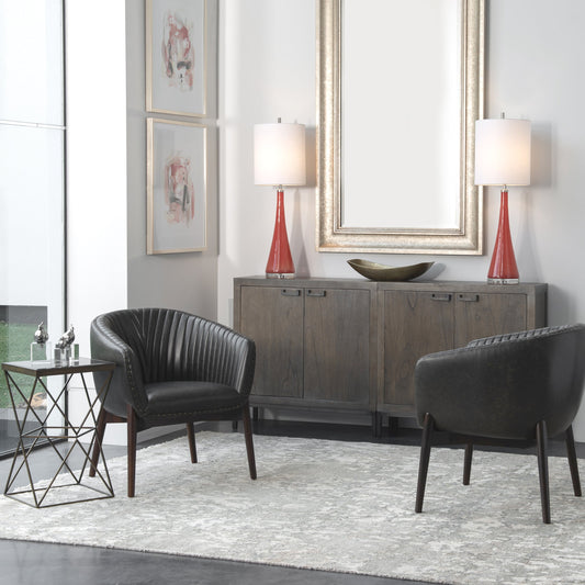 Nadie Light Walnut Console Cabinet by Uttermost in walnut. Made from mango wood with mdf carb phase 2 in a modern style.