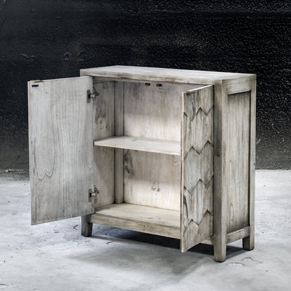 Catori Smoked Ivory Console Cabinet by Uttermost. Made from mdf carb phase 2 with mahogany wood in a eclectic & global style.