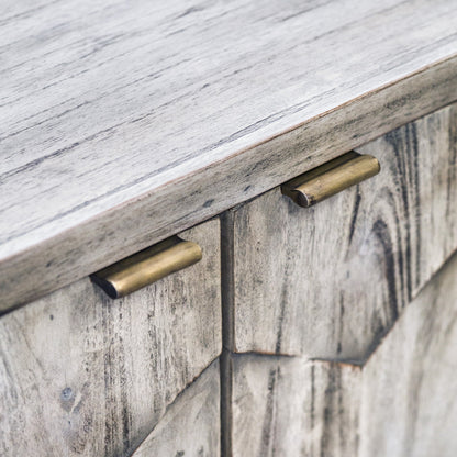 Catori Smoked Ivory Console Cabinet by Uttermost. Made from mdf carb phase 2 with mahogany wood in a eclectic & global style.